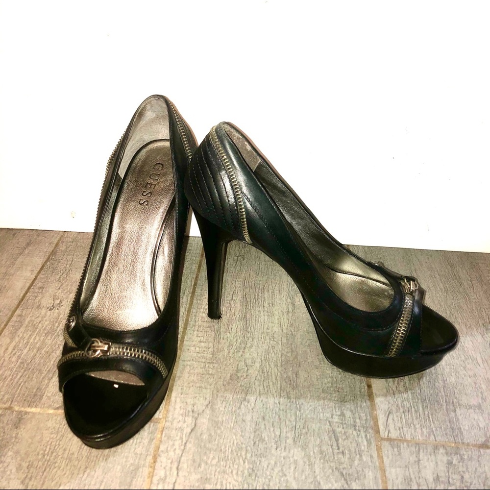 Guess Heels Black Guess heels with zippers